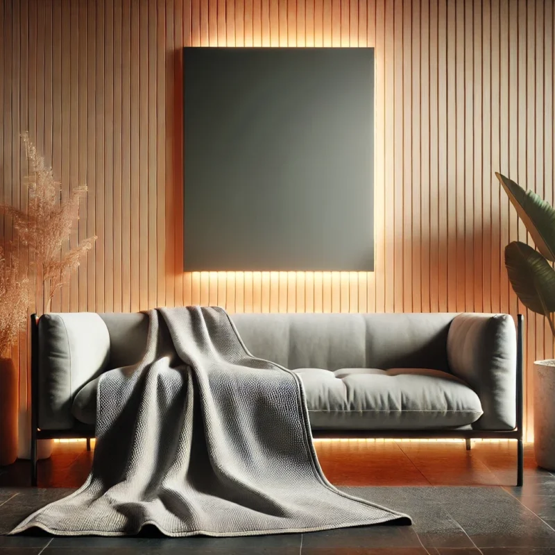 Infrarød saunatæppe i cozy miljø på sofa