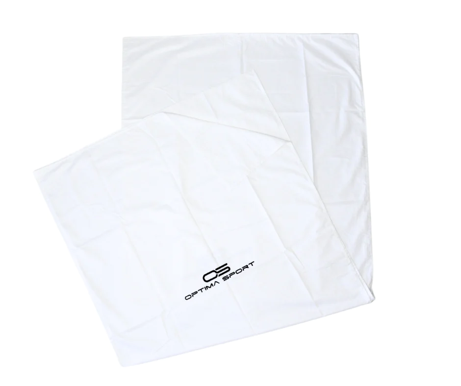 Optima Sport - indlaeg - Udfoldet Optima sport indlæg til saunatæppe foldet på midten