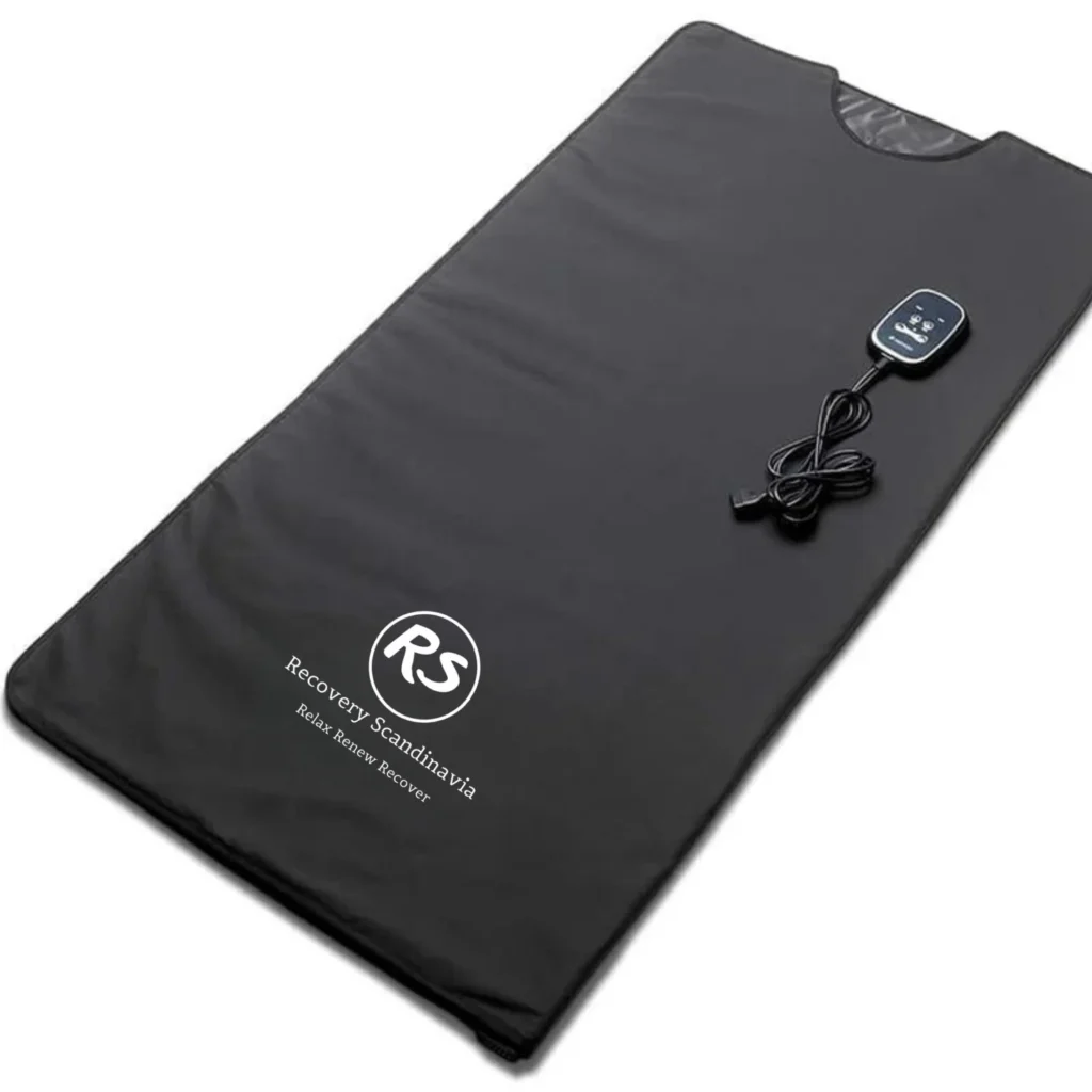 RecoveryScandinavia-InfrarødSaunatæppe-1 Recovery Scandinavia infrarød saunatæppe overblik med fjernbetnening